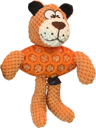 Animal with TPR holey ball 6 stuks ass