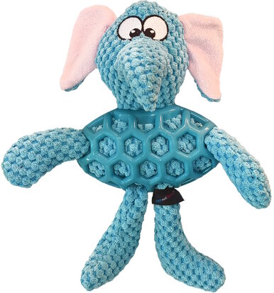 Animal with TPR holey ball 6 stuks ass