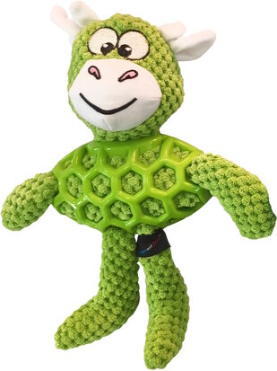 Animal with TPR holey ball 6 stuks ass