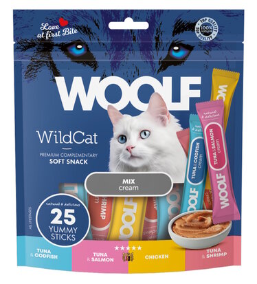 WOOLF WILDCAT Cream - Mix flavour 25x14 gr