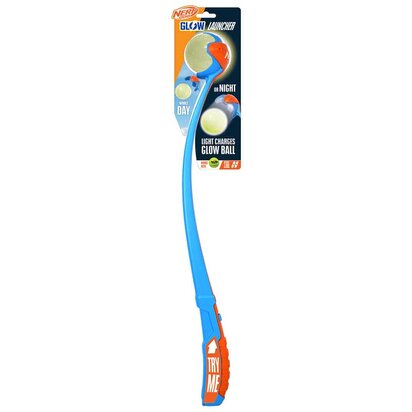Nerf Dog Lanceerder Glow Led met TPR Glow Bal