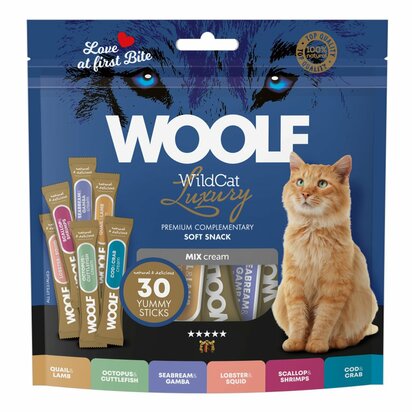 WOOLF WildCat Luxury Cat Cream 30 pcs - Mix Smaken