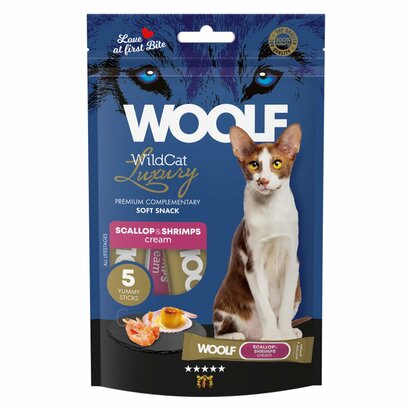 WOOLF WildCat Luxury Cat Cream 5 pcs - Sint -Jakobsschelp & Garnaal
