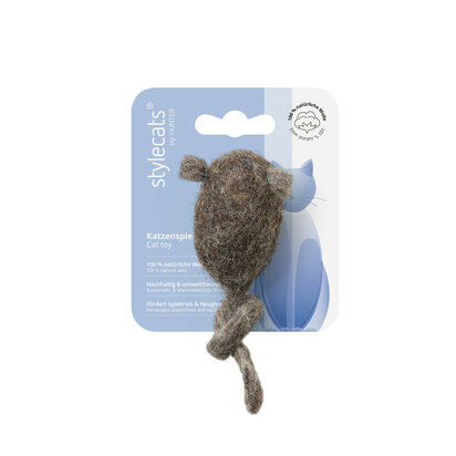 Toy Cat Mousi  Wool felt anthracite