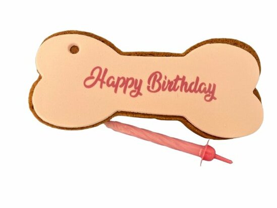 Deli pet Pink Boneshaped Cake 90 Gr