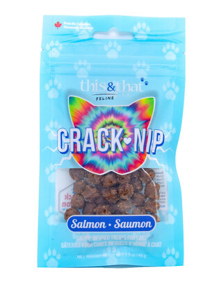 This & That Crack-Nip - Catnip Infused Cat Treats Salmon 43g 12 stuks