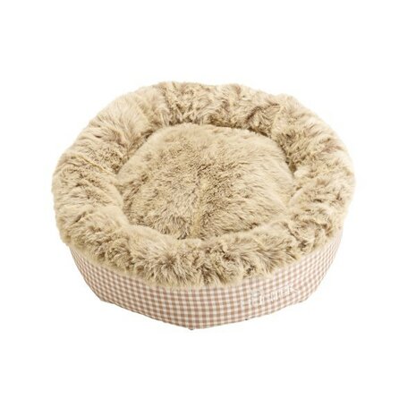 Hunter Katzen-Und Hundebett Astana Karo Beige, Mit Plüsch  1