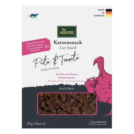 Hunter Katzensnack Pute, Tomate & Katzenminze, 45 G  16