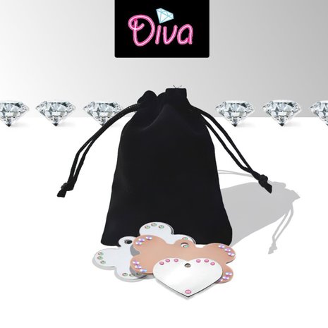 Diva Klein Heart Chroom With Pink Stone