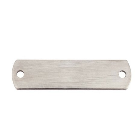 Label Klein (One Sided) Brushed Steel Rivet