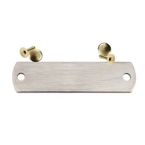 Label Klein (One Sided) Brushed Steel Rivet