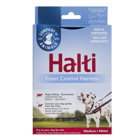 Halti Front Control Harness Black/Red Medium