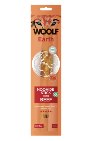 Woolf Earth Noohide Xl Stick With Beef 85G