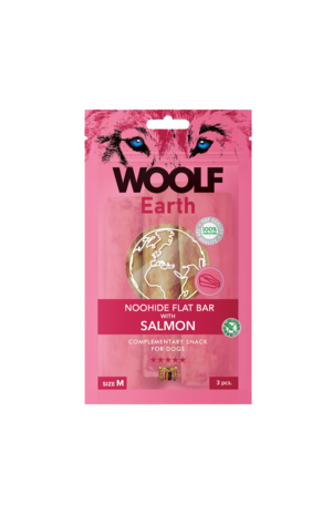 Woolf Earth Noohide M Flat Bar With Salmon 90G