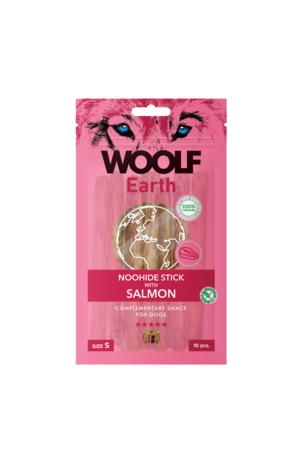 Woolf Earth Noohide S Stick With Salmon 90G