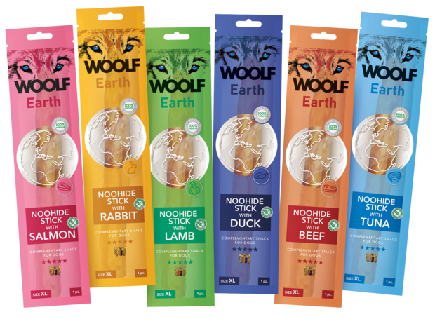 Woolf Earth Noohide Xl Stick With Beef 85G