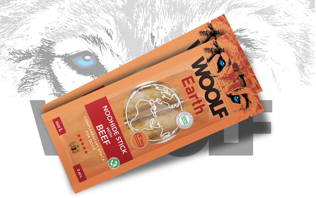 Woolf Earth Noohide L Stick With Beef 85G