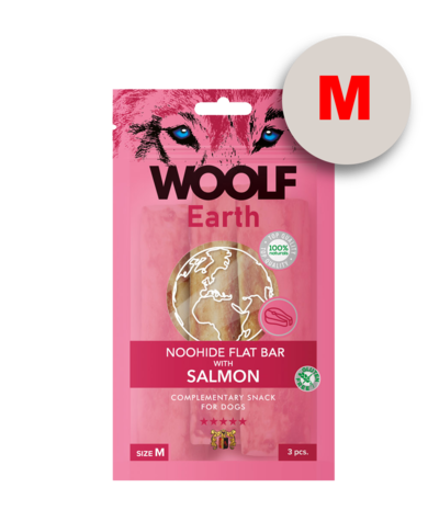 Woolf Earth Noohide M Flat Bar With Salmon 90G