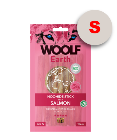 Woolf Earth Noohide S Stick With Salmon 90G