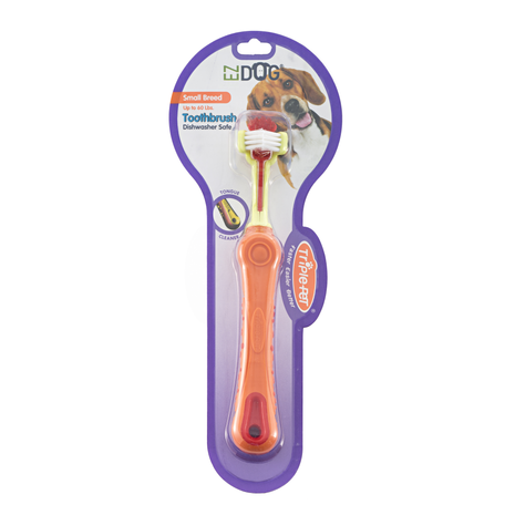 Ez Dog Three Sided Toothbrush For Dogs, Large Breeds