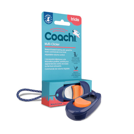 Coachi Multi-Clicker Navy, Coral Button