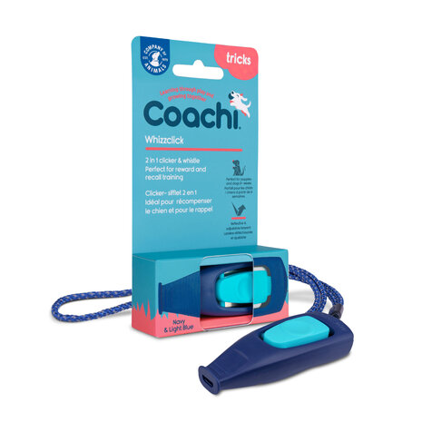 Coachi Whizzclick Navy, Light Blue Button