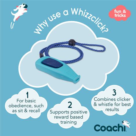 Coachi Whizzclick Light Blue, Navy Button