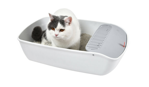 Cat litter tray Siljan 57 x 38 x 15 cm, white 1