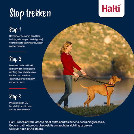 Halti Front Control Harness Black/Red Small