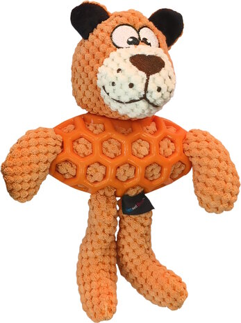 Animal with TPR holey ball 6 stuks ass