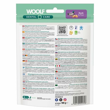 WOOLF Dental Care 6 pcs 108 GR Eend & Peer BAR