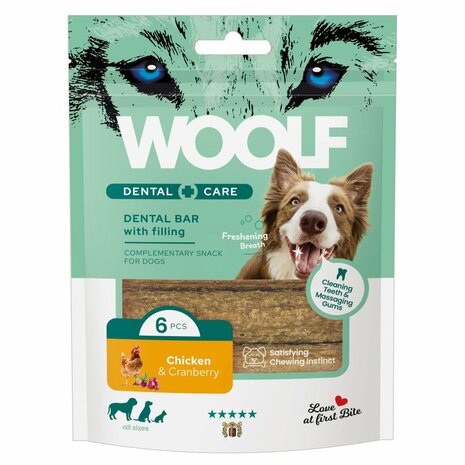 WOOLF Dental Care 6 pcs  108 GR Kip & Cranberry BAR