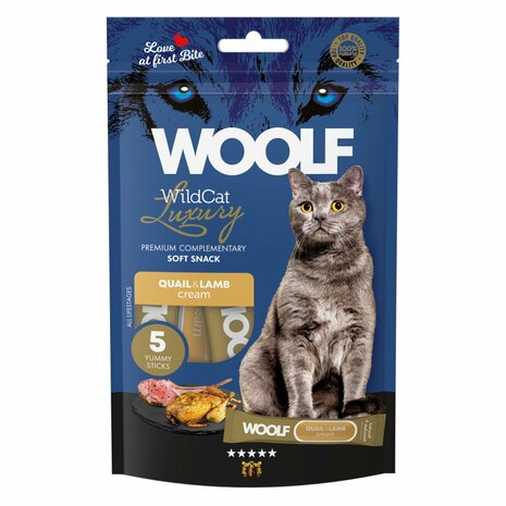 WOOLF WildCat Luxury Cat Cream 5 pcs - Kwartel & Lam