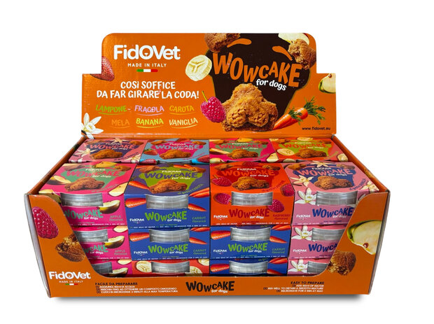 Fidovet Display Wowcake 24x 70gr Ass.