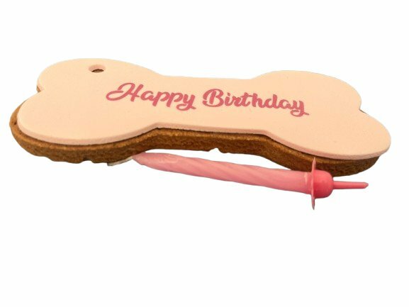 Deli pet Pink Boneshaped Cake 90 Gr