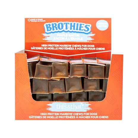 This & That Brothies - Bone Marrow Broth Chews Maple Bacon M 24 stuks