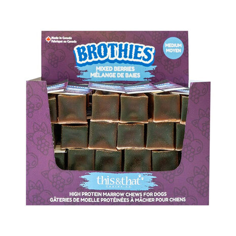 This & That Brothies - Bone Marrow Broth Chews Mixed Berries M 24 stuks
