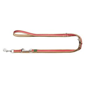 Hunter Verstellbare Führleine Patras, 15/200 Polyester Rot, Baumwolle Beige  1