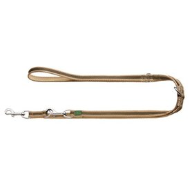 Hunter Verstellbare Führleine Patras, 15/200 Polyester Braun, Baumwolle Beige  1