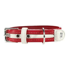 Hunter Halsband Madeira, 45 Beschichtetes Spaltleder Rot/Weiß  1