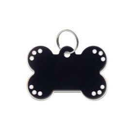 Diva Bot Groot Zwart Anodized With Clear Stones