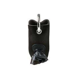 Kotbeutelspender Yuna Rindsleder Schwarz 6