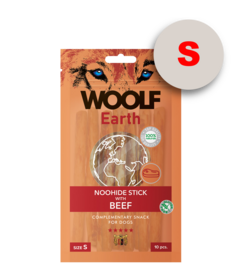 Woolf Earth Noohide S Stick With Beef 90G