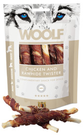 Woolf classic chicken & rawhide twister 100 gram