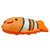 Bite Force Clown Fish Plush Tough Toy - Durable